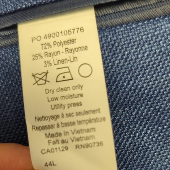 19922 Lauren Ralph Lauren # Button Blazer Blue size 44L preppy classic nautical - Picture 9 of 9